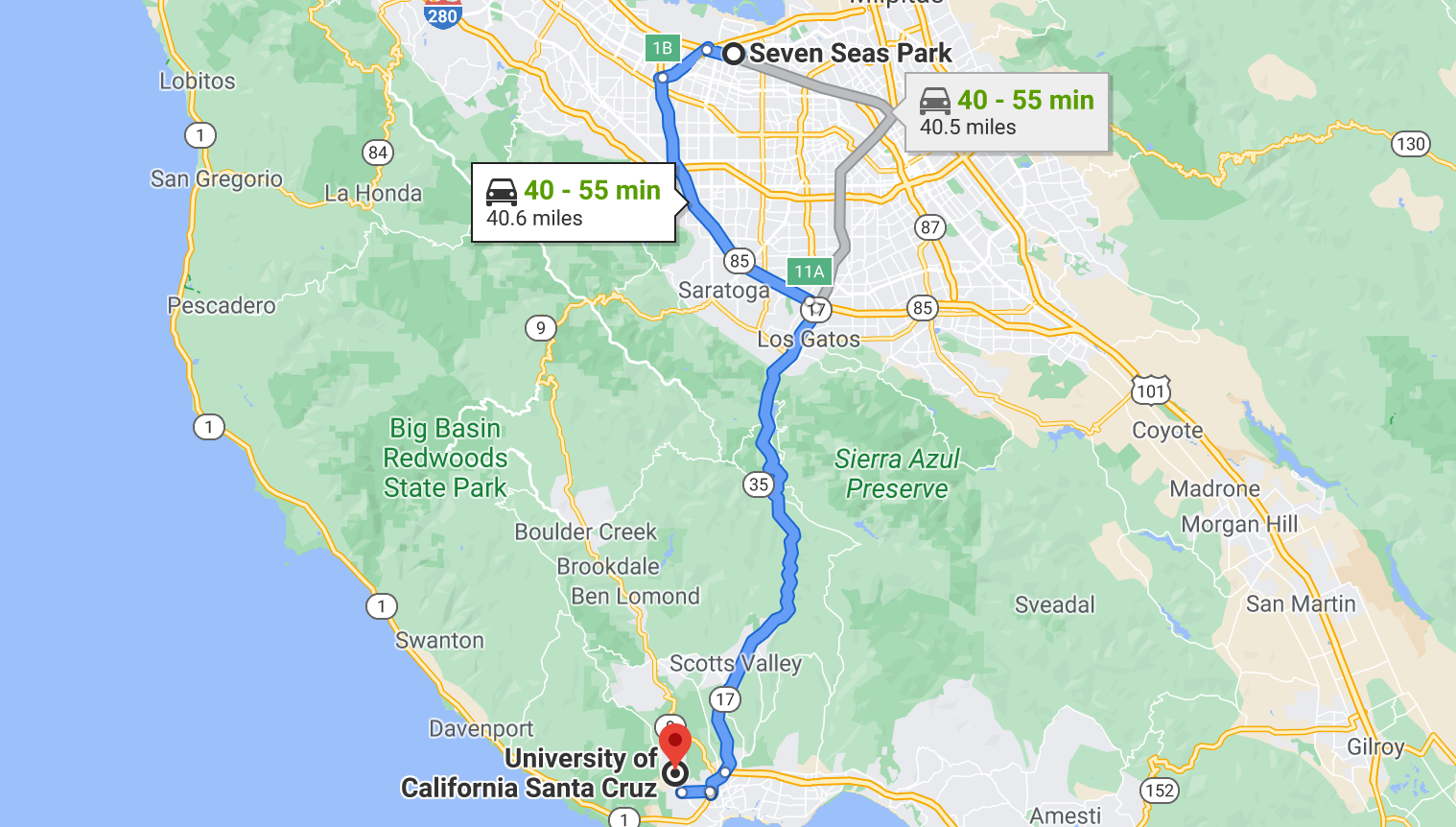 實習時單程的交通，塞車時大約要兩個半小時